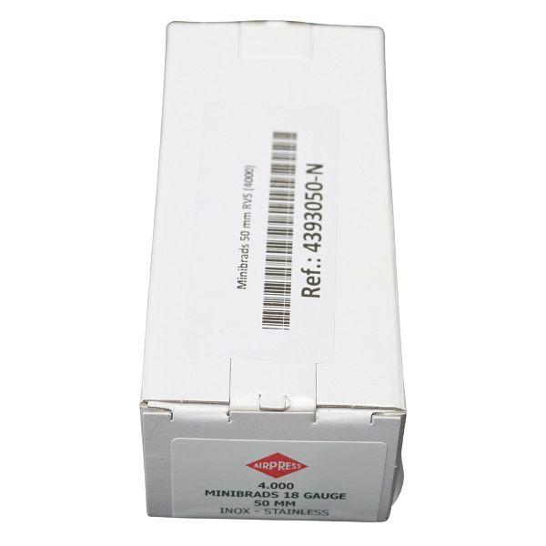 Airpress Minibrads Stauchkopfnägel, 50 mm, Edelstahl rostfrei, 4000 Stück, 4393050-N