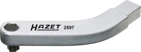 Hazet Türscharnier Einsteck-Werkzeug, gebogener Bithalter, Einsteck-Vierkant 9 x 12 mm, Innen TORX® Profil, Sechskant hohl 8 mm (5/16 Zoll), T45, 2597