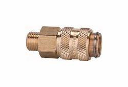 Riegler Schnellverschlusskupplung NW 5, Messing blank, Außengewinde, 107126