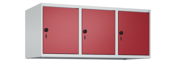 C+P Schrankaufsatz Classic PLUS, Aufsatzschrank, 7035/3003, Drehriegel, 500x1200x500mm, 3 Abteile, 080090-32 S10001