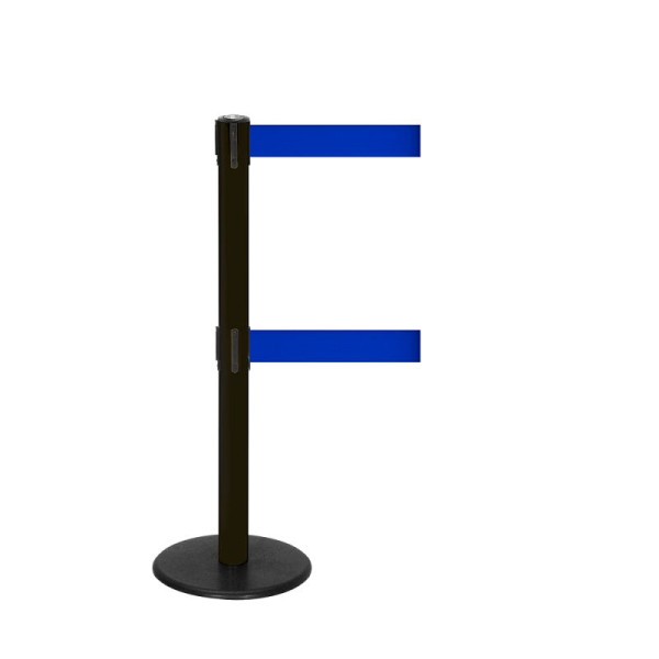 Stein HGS Personenleitsystem -P-Line Duo-, schwarz, blau, mit magnetischem Gurtendstück, Gurtlänge: 2 x 2,3 m, 36401-0304