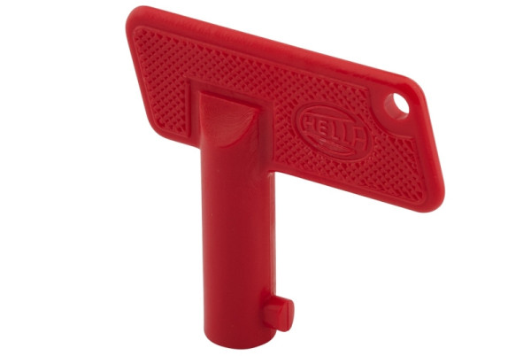 HELLA Schlüssel, rot, ohne Kappe, Schlüssel für Batterietrennschalter, 9SL 706 729-011