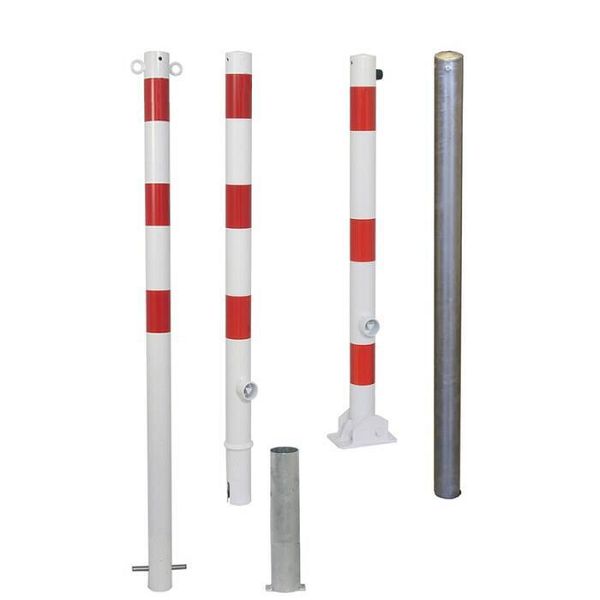 4er Set Absperrpfosten Rot-Weiß 76 Mm X 750 Mm – Produktbild-Vorschau 2
