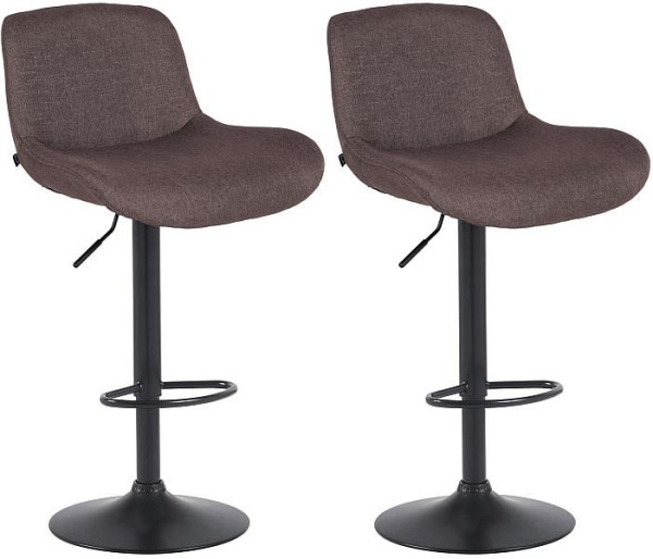 CLP Barhocker Solon Schwarz Stoff, dunkelbraun, VE: 2 Stück, 326598