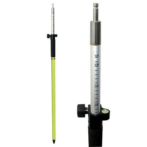proNIVO Prismenstab mit Schraubklemmung, 1,18 - 2,20 m, gelb, Leica-Zapfen, 206-SP22TLY-L