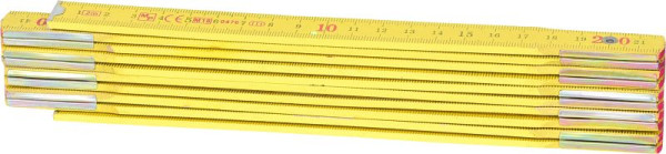 KS Tools Holz-Gliedermaßstab, gelb, 2m, 300.0060, 4042146125878