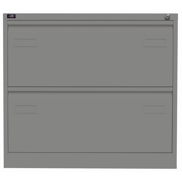 Bisley LIGHT Hängeregistraturschrank LIGHT, doppelbahnig, 2 HR-Schubladen, 649 slate, CDF2649