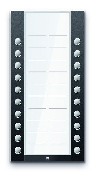 TCS Türkontrollsystem PET PRO Audio Klingeltastenerwweitreung 20T 2 Spalten AP RAL7016 anthrazitgrau, AEA530220-0017