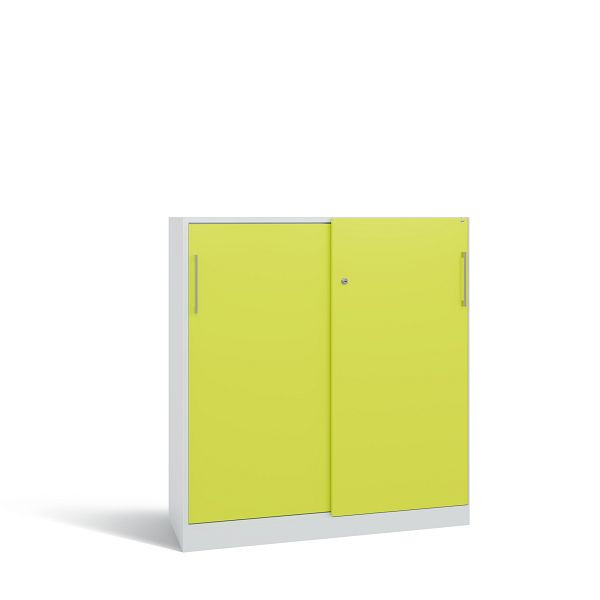 C+P Schiebetürenschrank Asisto, H1310xB1200xT435 mm, Grau/Viridingrün/DBS Hellgrau, 142031-000 S10177