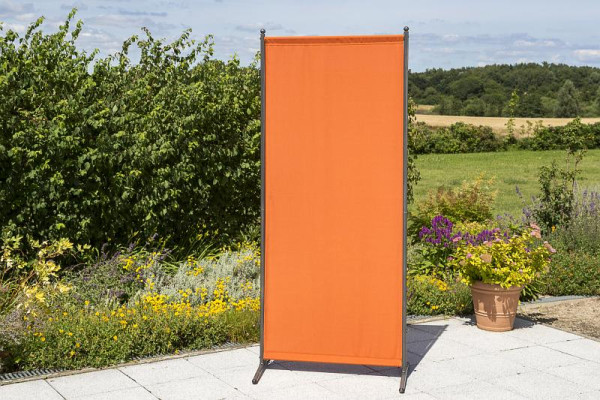 Merxx Sichtschutz Textil, 82 x 190 cm, 1 Segment, terracotta, Stahlgestell mit Textilbespannung, 26930-316
