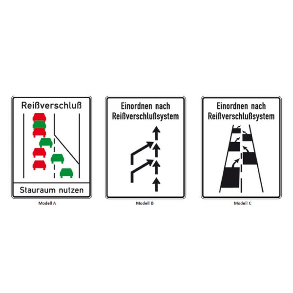 Stein HGS Sonderschilder Reißverschlußsystem, 900x600mm /RA1/Alform 2mm, Modell B, Einordnen nach Reißverschlußsystem, 190007461b