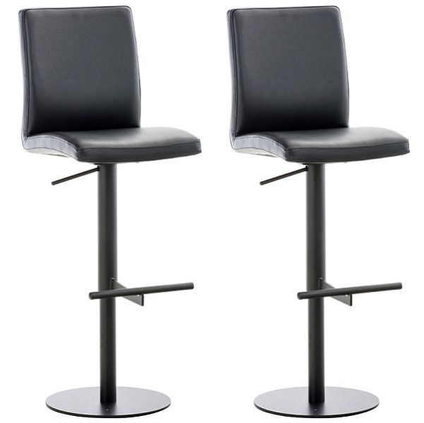 CLP Barhocker Cadiz Kunstleder schwarz, schwarz, VE: 2 Stück, 315308