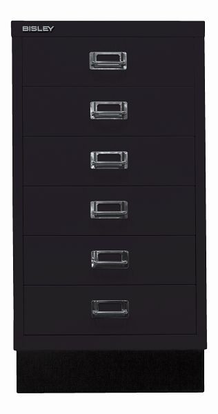 Bisley MultiDrawer, 29er Serie mit Sockel, DIN A3, 6 Schubladen, schwarz, L29A36S633