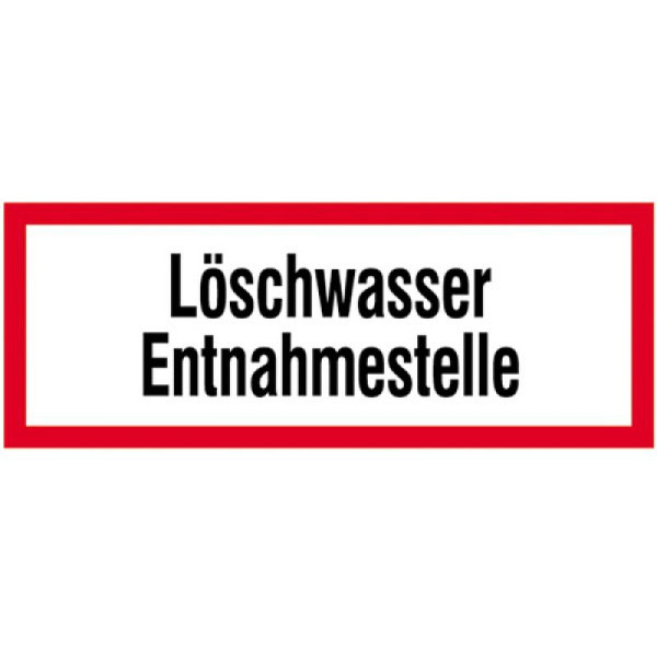 Stein HGS Hinweisschild, Löschwasser Entnahmestelle, 297x105mm/Folie,selbstklebend, 21.2580