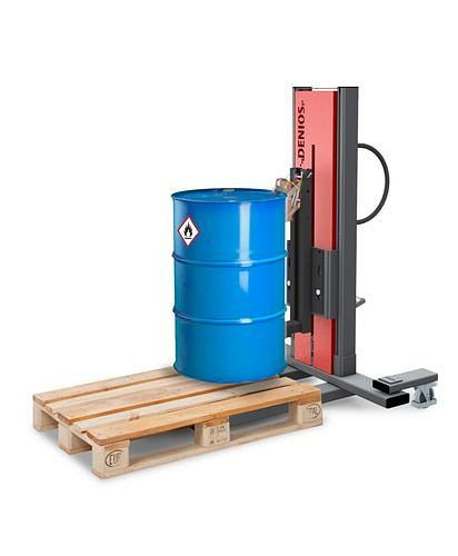 DENIOS Fasslifter Secu Ex Typ M für 60-/200-Liter-Stahlfässer, schmales Fahrwerk, H 1635 mm, ATEX, 236-561
