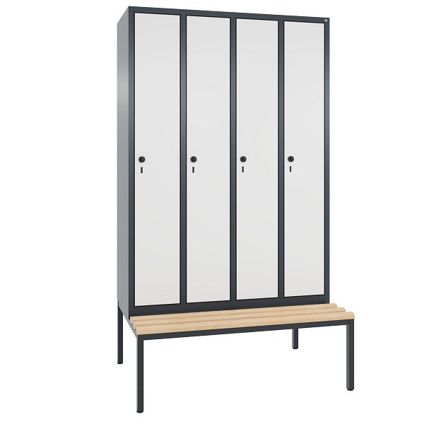 C+P Spind Evolo, 4 Abteile, H2090xB1190xT815 mm, Anthrazit/HPL Weiß, 48050-40 S11012