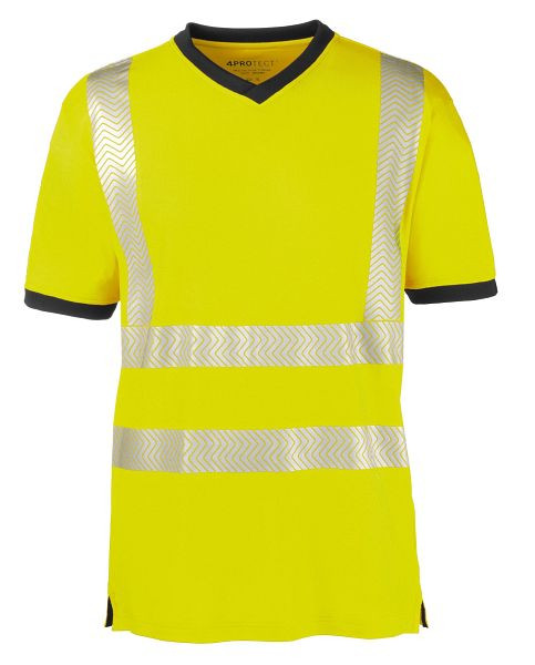 4PROTECT Warnschutz T-Shirt MIAMI, leuchtgelb/grau, Größe: XL, 3431-XL