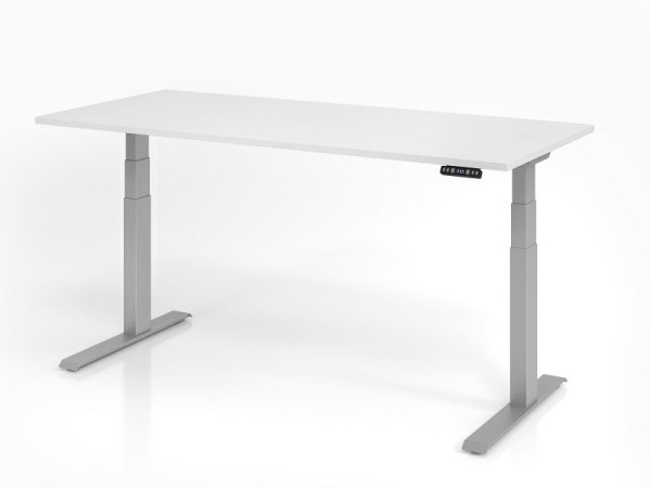 Hammerbacher Schreibtisch XDKB19, 180 x 80 cm, Platte: Weiß, 25 mm dick, ABS-Dickkante, Rechteckform, VXDKB19/W/S