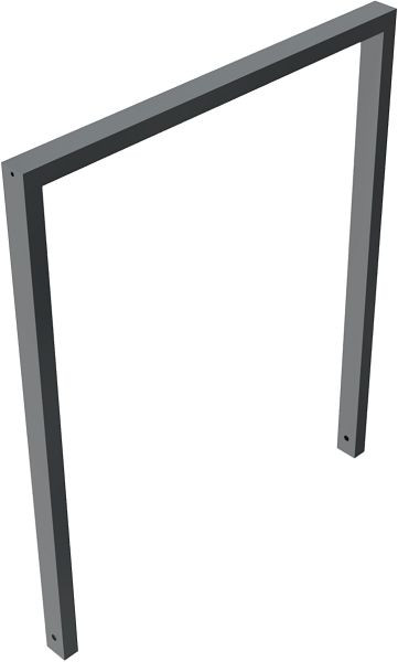 Schake Anlehnbügel aus Stahlrohr Rechteckrohr, 60 x 40 mm, ohne Querholm, Gesamtbreite: 1000 mm, feuerverzinkt und beschichtet DB 703, 456_100B