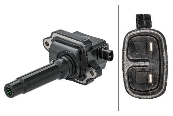 HELLA Zündspule, 12V, 2-polig, Kerzenschachtzündspule, Bajonett, 5DA 358 168-471