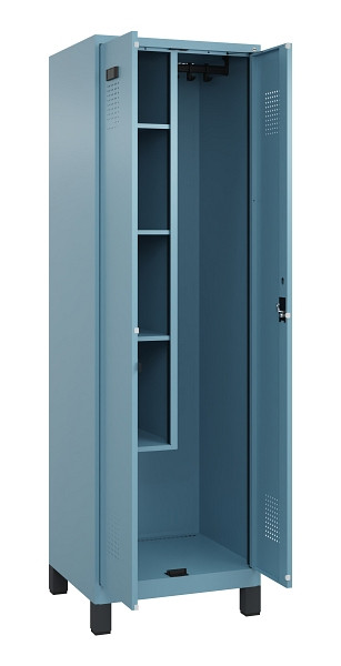 C+P Putzmittel-Spind Evolo PLUS, mit Füßen, 2 Abteile, 1950x600x500mm, 0010/001, Zylinderschloss, 049110-00 S10048