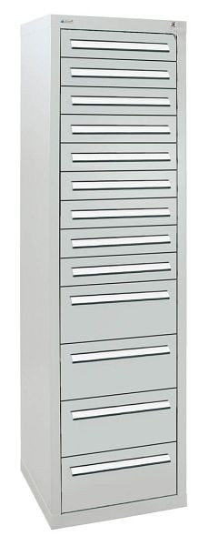 stumpf Schubladenschrank Serie T-100/35-5, RAL 7035/7035, 13 Schubladen (9x100, 4x200mm), 8155807