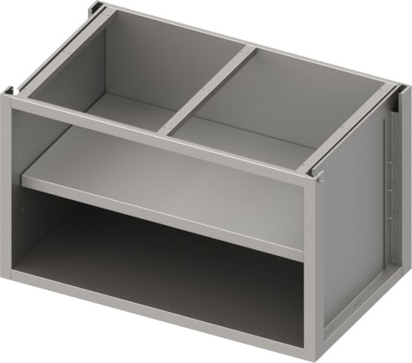 Stalgast Edelstahl Unterschrank Boxversion 2.0 offen, mit Zwischenboden, Sockelbau 1400x540x660 mm, BX14550F