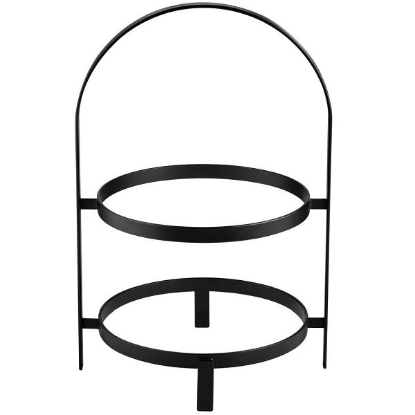 APS Serviergestell THE GRID - Metall schwarz, 23,5 x 20,5 cm, für 2 Teller Ø 20 cm, 19180