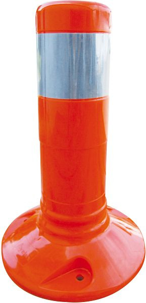 Schake Flexipfosten rot weiß reflektierender Streifen Ø 80 mm, Höhe 300 mm Ø 80 mm, PUR, 1 reflektierender Streifen, inkl. 3 Schrauben und Dübel, 412215