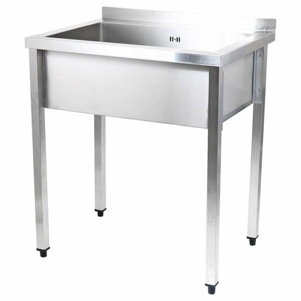 ALLPAX Edelstahl Spültisch 80 x 60 x 85 cm, 10022654