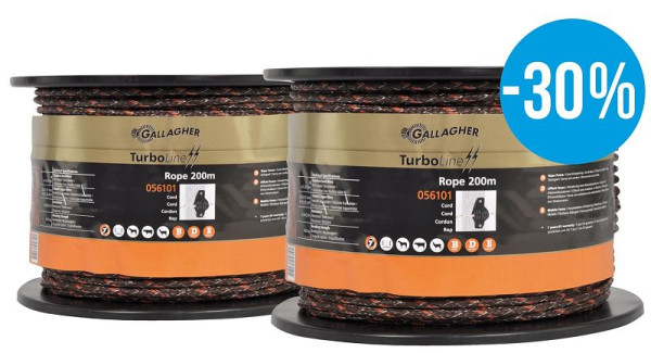 Gallagher Duopack TurboLine Cord 2x200m terra, VE: 400 Meter, 069309