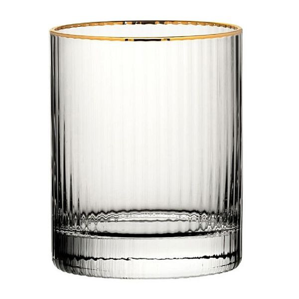 Utopia Hayworth Double Old Fashioned Goldrand Gläser 325ml, VE: 6 Stück, DZ444