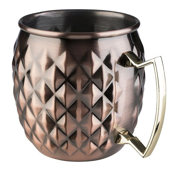 APS Becher -MOSCOW MULE-, Ø 9,5 cm, Höhe: 10 cm, Edelstahl, Antik-Kupfer-Look, Volumen: 0,5 Liter, 93331