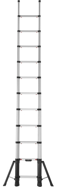 HYMER Teleskop-Anlegeleiter, 11 Stufen, Länge eingefahren 0,87 m / ausgefahren 3,49 m, 801411