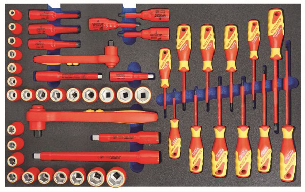 GEDORE KL-4600-200-1 VDE-Werkzeugsortiment, Steckschlüssel + Schraubendreher, 3467651