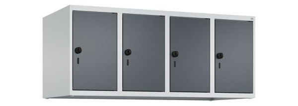 C+P Schrankaufsatz Classic PLUS, Aufsatzschrank, 7035/7016, Drehriegel, 500x1200x500mm, 4 Abteile, 080090-40 S10008