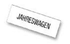 Eichner Werbe- Einlage "Jahreswagen", Format: 297 x 105 mm, Druck schwarz, für Werbe- Price-Display 9219-01079, VE: 5 Stück, 9219-00331
