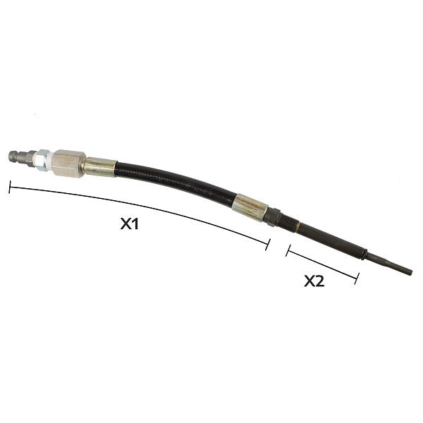 Stahlmaxx M10 x 1 Flexibler Glühkerzenadapter für Kompressionsprüfer für Dieselmotoren, XXL-11190