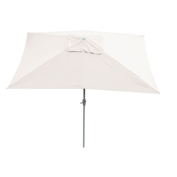 Mendler Sonnenschirm N23, Gartenschirm, 2x3m rechteckig neigbar, Polyester/Alu 4,5kg, creme, 17308