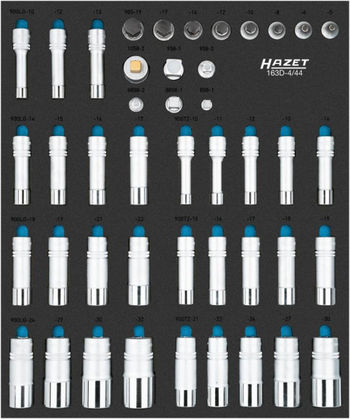 Hazet Steckschlüsseleinsatz Satz, 44-teilig, 5 – 32, 163D-4/44