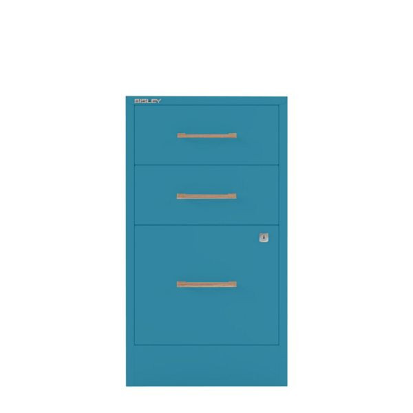 Bisley Home Filer, 2 Universal-, 1 HR-Schublade, Eichengriff, 686 azur, PFA3OH686