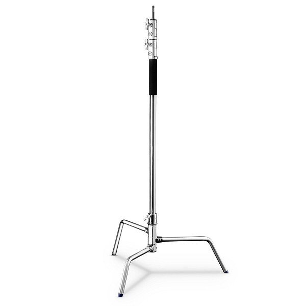 Walimex pro Extreme 20 Lampenstativ 300 cm / 118" silberfarben – 750 x 750 x 3000 mm – Tragkraft bis 20 kg – mit 5/8" Spigot, 1017826