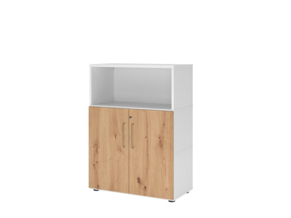 Hammerbacher Regal/Türen, 3OH, weiß/asteiche, VFW38T2KG/W/R/BS