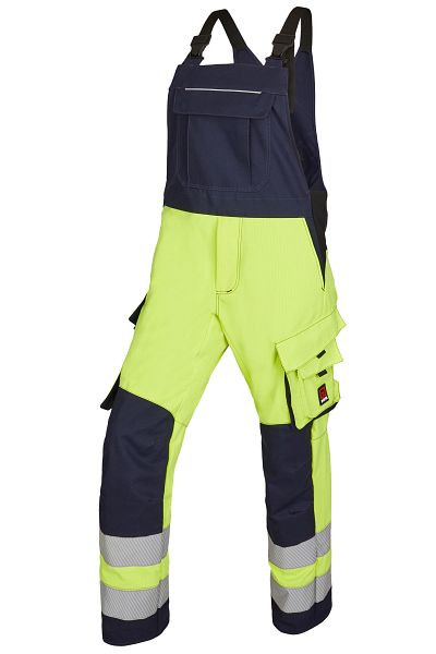 ROFA Latzhose 4592509, Größe 50, Farbe 388-leuchtgelb-schwarzmarine, 4592509-388-50