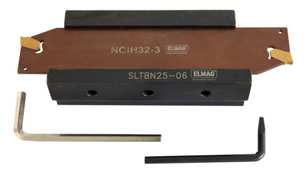 ELMAG Stechwerkzeugsortiment 25mm, 6 teilig - mit Stechleiste 32/3 mm & 2 Wendeplatten, 89352