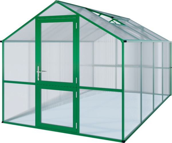 KGT Gewächshaus Rose IV, moosgrün, 4.29 x 2.33 x 2.15 m, 11400002