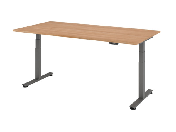 Hammerbacher Sitz-Steh-Schreibtisch elektrisch 200x100cm Nussbaum, VXDSM2E/N/G