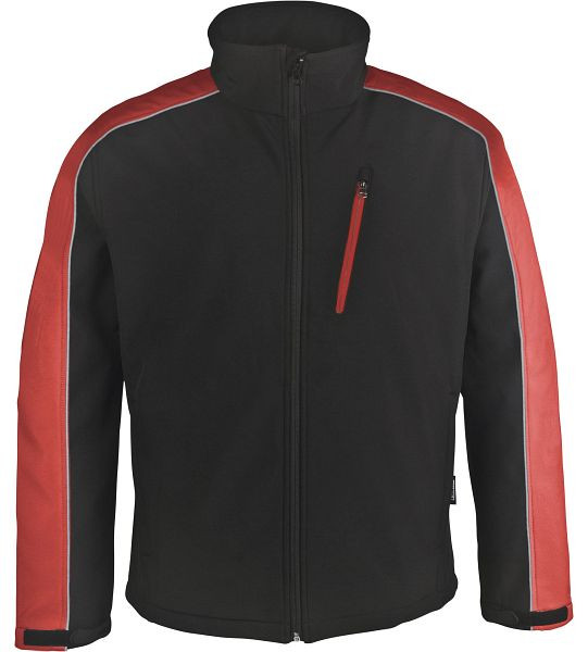 PKA Winter Softshell-Jacke zweifarbig, schwarz/rot, Größe: S, SJ-RO-002