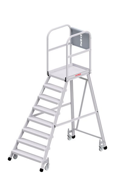 HYMER Podesttreppe R13 fahrbar, einseitig begehbar, 8 Stufen, 638808