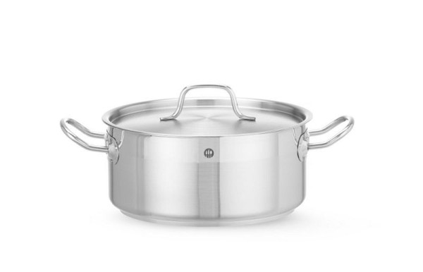 Hendi Kochtopf, niedrig - mit Deckel, 4,8 L, ØxH: 240x105 mm, 830406